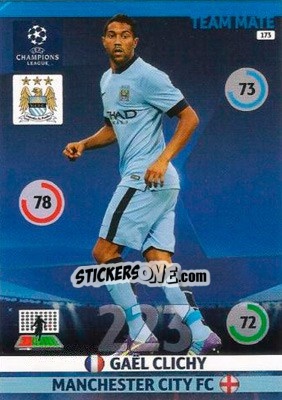 Sticker Gaël Clichy - UEFA Champions League 2014-2015. Adrenalyn XL n. 173 - Panini