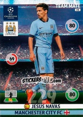 Sticker Jesús Navas - UEFA Champions League 2014-2015. Adrenalyn XL - Panini