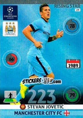 Sticker Stevan Jovetic - UEFA Champions League 2014-2015. Adrenalyn XL n. 179 - Panini