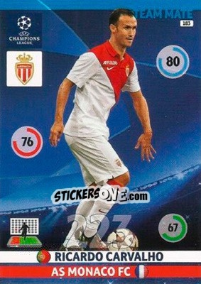 Figurina Ricardo Carvalho - UEFA Champions League 2014-2015. Adrenalyn XL - Panini