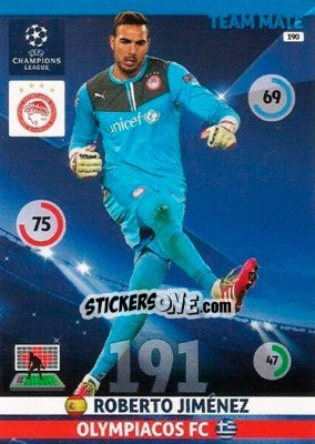 Figurina Roberto Jiménez - UEFA Champions League 2014-2015. Adrenalyn XL n. 190 - Panini