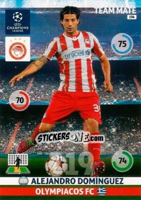 Sticker Alejandro Domínguez - UEFA Champions League 2014-2015. Adrenalyn XL n. 194 - Panini