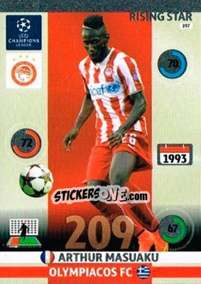 Sticker Arthur Masuaku - UEFA Champions League 2014-2015. Adrenalyn XL n. 197 - Panini