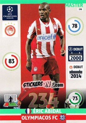 Sticker Éric Abidal - UEFA Champions League 2014-2015. Adrenalyn XL n. 198 - Panini