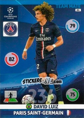 Sticker David Luiz - UEFA Champions League 2014-2015. Adrenalyn XL n. 201 - Panini