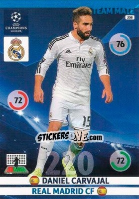 Sticker Daniel Carvajal - UEFA Champions League 2014-2015. Adrenalyn XL n. 208 - Panini