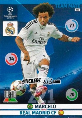 Sticker Marcelo - UEFA Champions League 2014-2015. Adrenalyn XL n. 210 - Panini