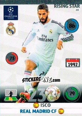 Sticker Isco - UEFA Champions League 2014-2015. Adrenalyn XL n. 215 - Panini
