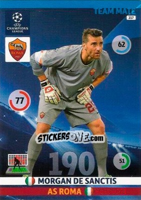 Sticker Morgan De Sanctis - UEFA Champions League 2014-2015. Adrenalyn XL n. 217 - Panini