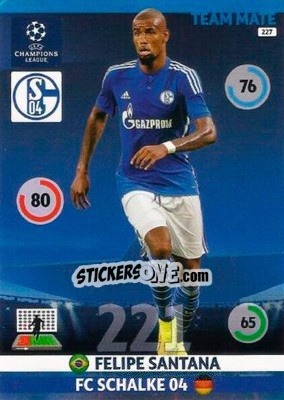 Figurina Felipe Santana - UEFA Champions League 2014-2015. Adrenalyn XL n. 227 - Panini
