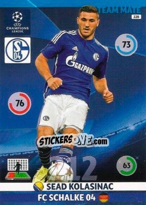 Figurina Sead Kolasinac - UEFA Champions League 2014-2015. Adrenalyn XL n. 228 - Panini