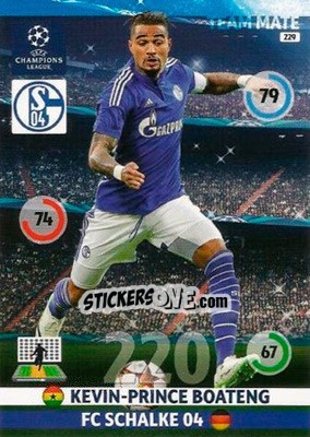 Sticker Kevin-Prince Boateng - UEFA Champions League 2014-2015. Adrenalyn XL n. 229 - Panini
