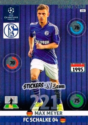 Sticker Max Meyer - UEFA Champions League 2014-2015. Adrenalyn XL n. 233 - Panini