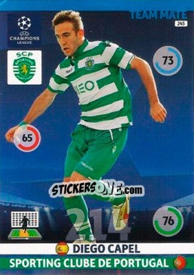 Sticker Diego Capel - UEFA Champions League 2014-2015. Adrenalyn XL n. 245 - Panini