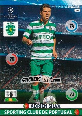 Sticker Adrien Silva - UEFA Champions League 2014-2015. Adrenalyn XL - Panini