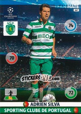 Sticker Adrien Silva - UEFA Champions League 2014-2015. Adrenalyn XL n. 247 - Panini