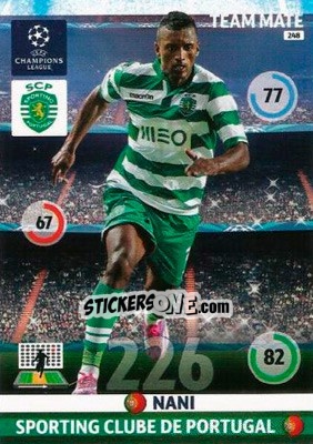 Sticker Nani - UEFA Champions League 2014-2015. Adrenalyn XL n. 248 - Panini