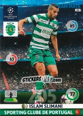 Sticker Islam Slimani - UEFA Champions League 2014-2015. Adrenalyn XL n. 249 - Panini