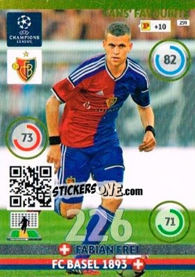 Sticker Fabian Frei - UEFA Champions League 2014-2015. Adrenalyn XL n. 259 - Panini