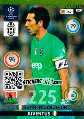 Sticker Gianluigi Buffon - UEFA Champions League 2014-2015. Adrenalyn XL n. 267 - Panini