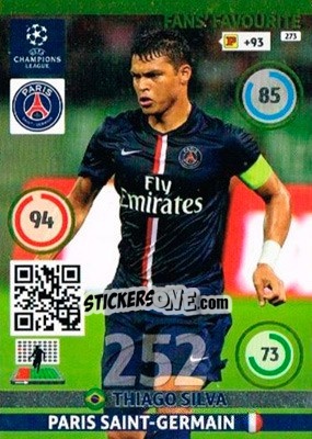 Sticker Thiago Silva - UEFA Champions League 2014-2015. Adrenalyn XL n. 273 - Panini