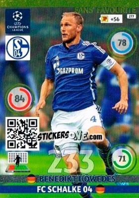 Sticker Benedikt Höwedes - UEFA Champions League 2014-2015. Adrenalyn XL n. 277 - Panini