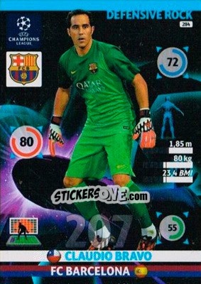 Figurina Claudio Bravo - UEFA Champions League 2014-2015. Adrenalyn XL - Panini