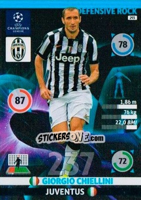 Cromo Giorgio Chiellini - UEFA Champions League 2014-2015. Adrenalyn XL - Panini