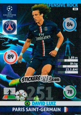 Sticker David Luiz - UEFA Champions League 2014-2015. Adrenalyn XL n. 300 - Panini