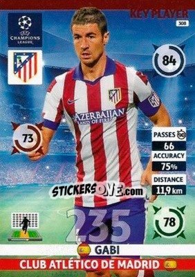 Sticker Gabi - UEFA Champions League 2014-2015. Adrenalyn XL - Panini