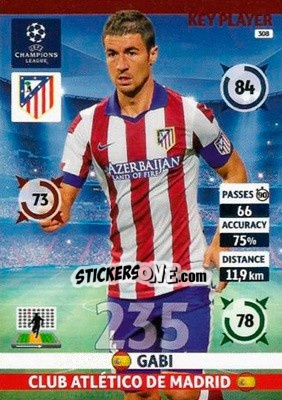 Figurina Gabi - UEFA Champions League 2014-2015. Adrenalyn XL - Panini