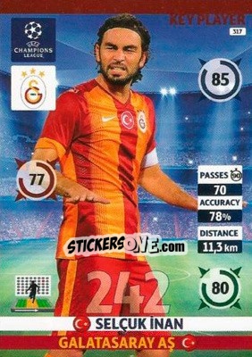 Sticker Selçuk Inan - UEFA Champions League 2014-2015. Adrenalyn XL - Panini
