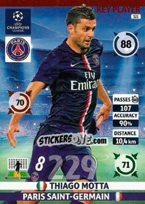 Sticker Thiago Motta - UEFA Champions League 2014-2015. Adrenalyn XL - Panini
