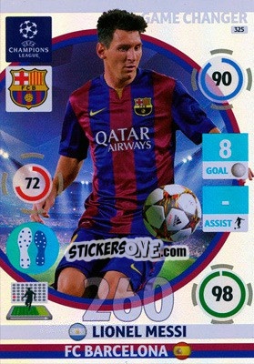 Figurina Lionel Messi - UEFA Champions League 2014-2015. Adrenalyn XL - Panini