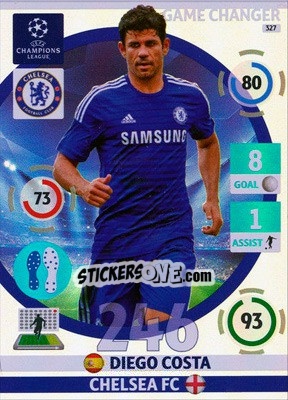 Sticker Diego Costa - UEFA Champions League 2014-2015. Adrenalyn XL n. 327 - Panini