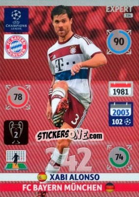 Sticker Xabi Alonso - UEFA Champions League 2014-2015. Adrenalyn XL n. 336 - Panini