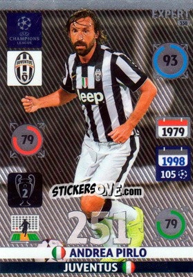 Sticker Andrea Pirlo - UEFA Champions League 2014-2015. Adrenalyn XL n. 338 - Panini