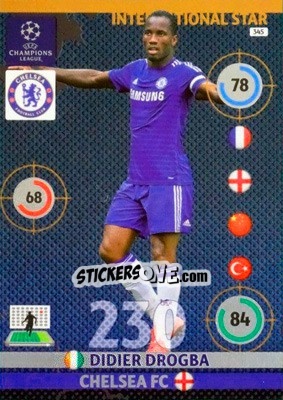 Sticker Didier Drogba - UEFA Champions League 2014-2015. Adrenalyn XL n. 345 - Panini