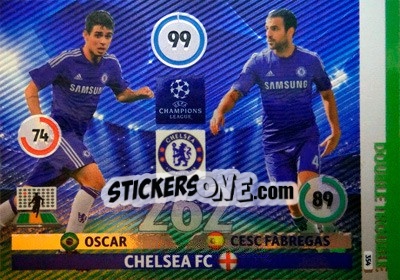 Sticker Oscar / Cesc Fàbregas - UEFA Champions League 2014-2015. Adrenalyn XL n. 354 - Panini