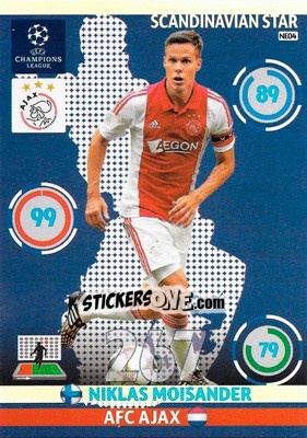 Sticker Niklas Moisander - UEFA Champions League 2014-2015. Adrenalyn XL - Panini