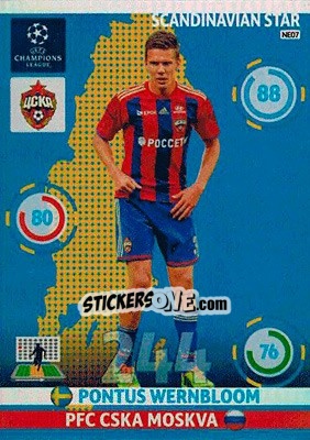 Sticker Pontus Wernbloom - UEFA Champions League 2014-2015. Adrenalyn XL - Panini