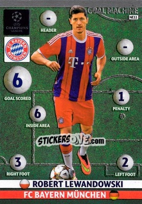 Cromo Robert Lewandowski - UEFA Champions League 2014-2015. Adrenalyn XL - Panini