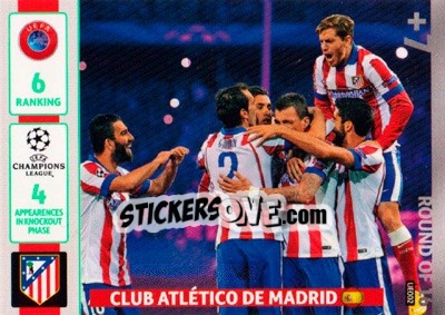 Sticker Club Atlético de Madrid - UEFA Champions League 2014-2015. Adrenalyn XL - Panini