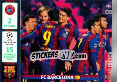 Sticker FC Barcelona - UEFA Champions League 2014-2015. Adrenalyn XL n. UE003 - Panini