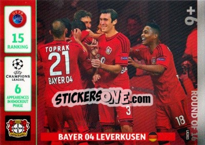Sticker Bayer 04 Leverkusen - UEFA Champions League 2014-2015. Adrenalyn XL n. UE005 - Panini