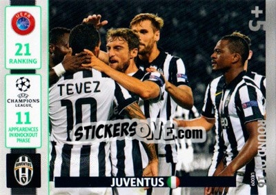 Sticker Juventus - UEFA Champions League 2014-2015. Adrenalyn XL n. UE009 - Panini