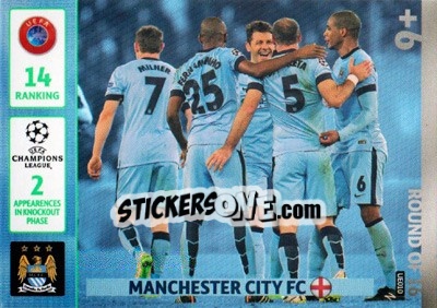 Figurina Manchester City FC - UEFA Champions League 2014-2015. Adrenalyn XL - Panini