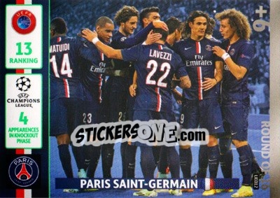 Sticker Paris Saint-Germain - UEFA Champions League 2014-2015. Adrenalyn XL - Panini