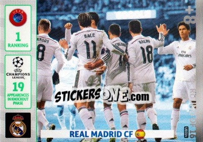 Sticker Real Madrid CF - UEFA Champions League 2014-2015. Adrenalyn XL - Panini