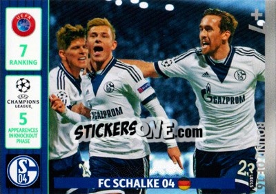 Sticker FC Schalke 04 - UEFA Champions League 2014-2015. Adrenalyn XL n. UE015 - Panini